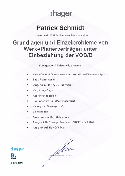 Grundlagen und Einzelprobleme von Werk-/Planerverträgen VOB/B